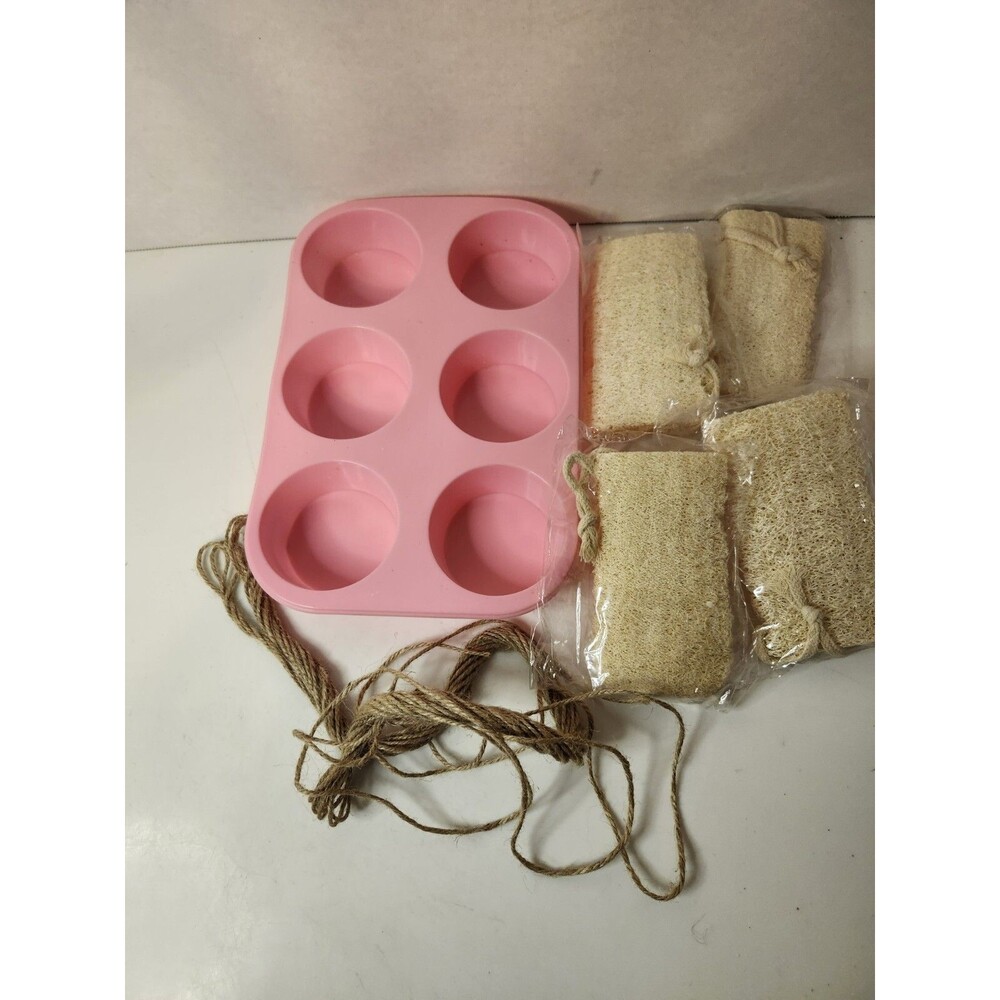 Soap Mold With Loofahs Kit
